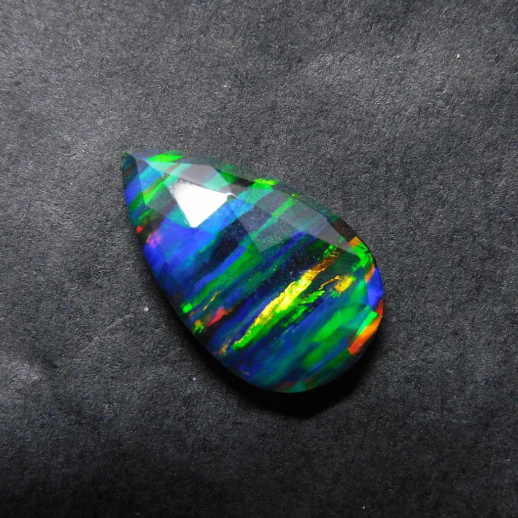 Lab-Created Opal Loose Gemstone 5.85 ct Pear Cut Multi Color October Birthstone for Gem Collections