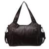 Two Layer Large Capacity Shopping Bag Women's Handbag High Quality Soft Leather Tote Bags Fashi Retro Female Shoulder Bolsa