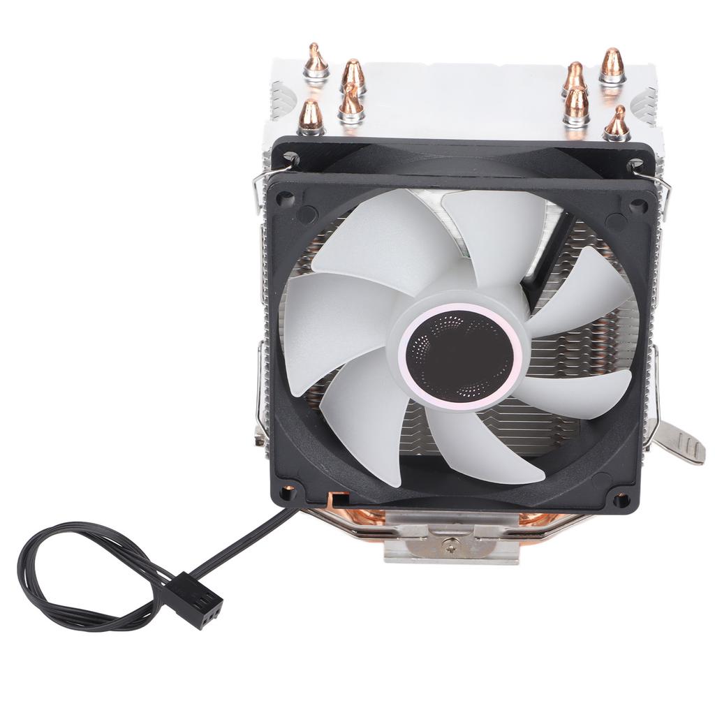 Computer Cpu Cooling Fans RGB 90mm 3pin 4 Heatpipes Noiseless Operation Plug and Play CPU FanSingle
