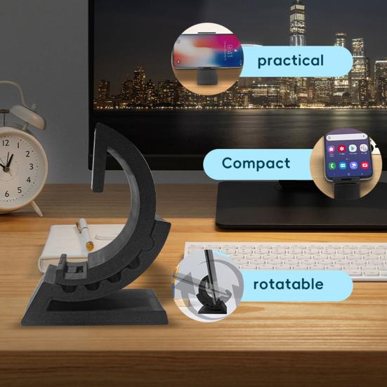 Yousheng Mobile Phone Holder Plastic Portable Cell Phone Mount Adjustable Desktop Cradle Dock for All Phones