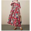 Summer Literary Plus Size Plus Flower Bohemian Skirt