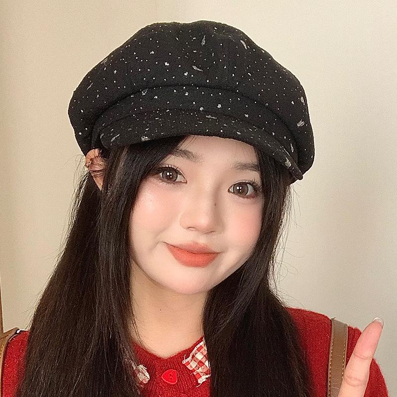 

Восьмиугольная шляпа для женщин Осень-Зима Милая и Универсальная Подчеркивающая лицо Маленькая Летняя Защита от солнца Новая Модная Шляпа Художника от Bailey M（56-58cm）