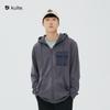 Kulte 054 Wild Pocket Zip-Up Hoodie Grey