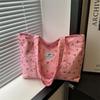 Stylish Cherry Print Tote Bag - Large Capacity Floral Shoulder Bag for Women, Summer 2025 Collection