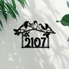 Exquisite Tailored Bird Nest Metal Surname Sign Black Iron Wall Art Pre-Pasted Detachable Reusable Home Decor