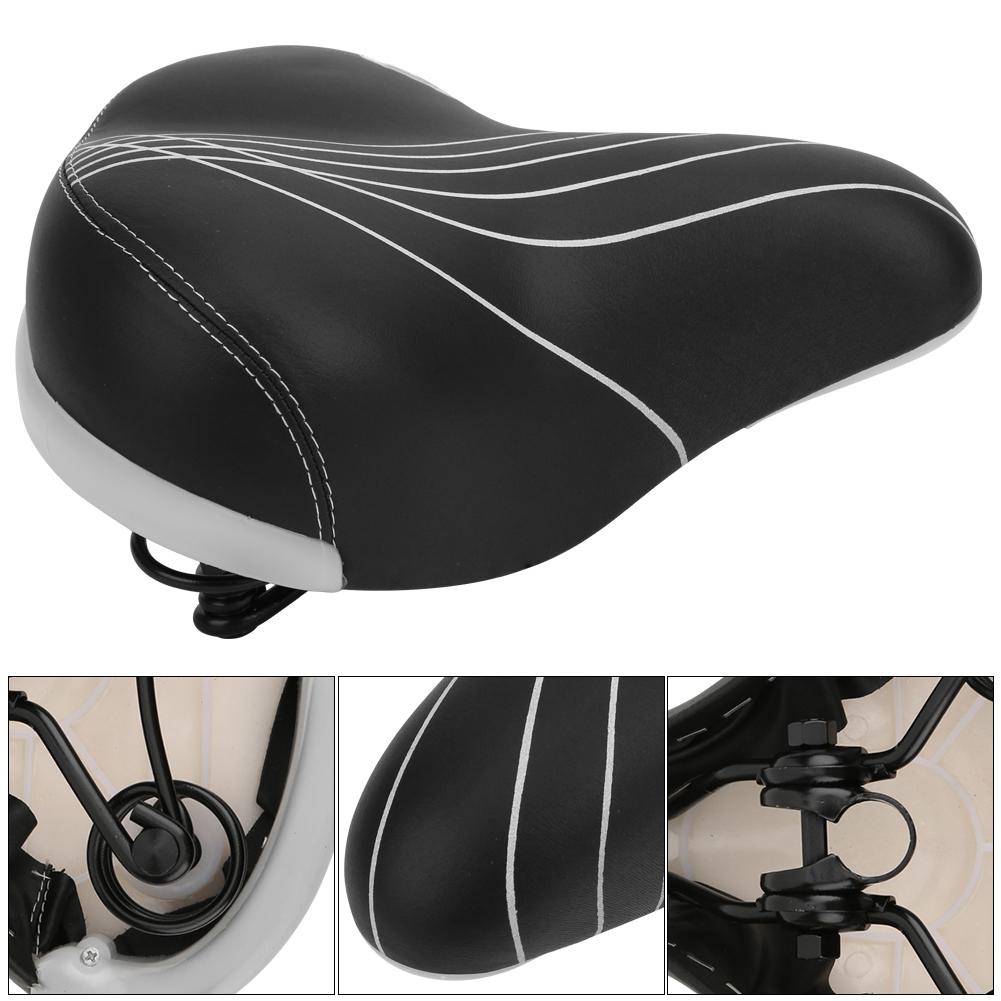 PU Leather Good Elastic Rainproof General Double Spring Electric Bicycle Seat Cushion Bike Saddle Cycling Accessory