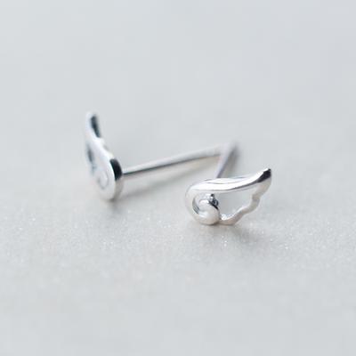 Mode Silber Farbe Hypoallergen Engelsflügel Ohrstecker Für Frauen Partei Schmuck Pendientes A089