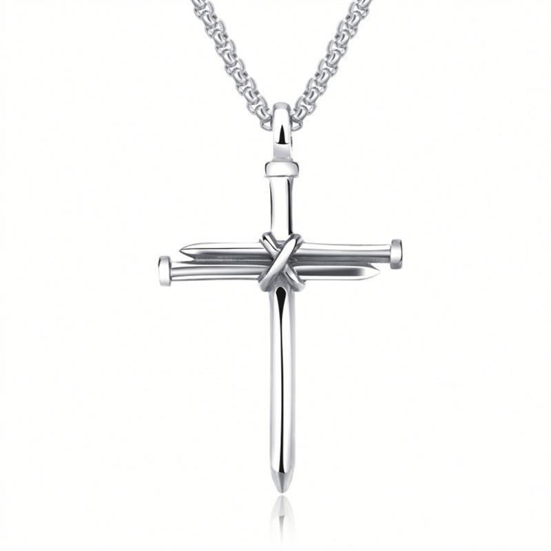 Stahlnagel für Cross Männer Frauen Anhänger Punk Stil Persönlichkeit Halsket