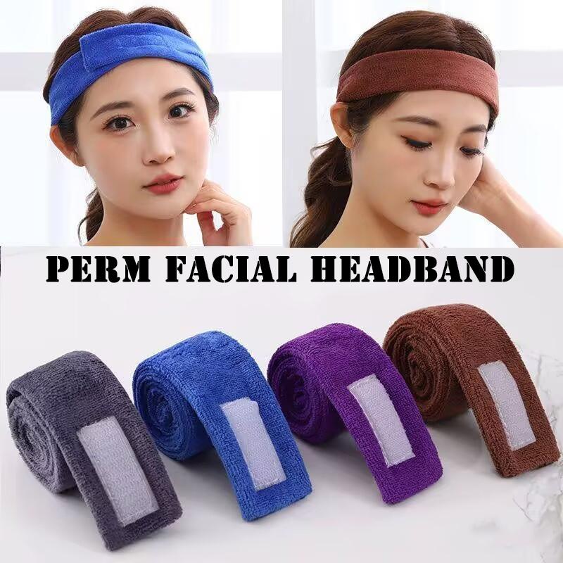Perm Hair Headband Make Up Wrap Head Cloth Head Band Adjustable Towel Salon Hair Dyeing Absorbent Strip For Face Washing Styling