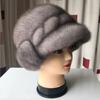 New Winter Mink Hat for Women Mink Fur Hat Whole Mink Fur Hat Ear Protection Duck Tongue Wheat Ear Mink Fur Hat