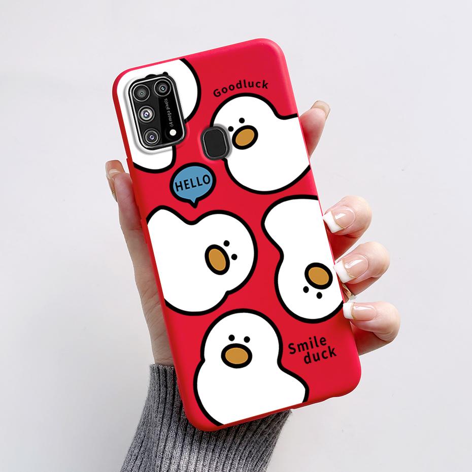 Silicone Case For Samsung M31 M 31 Cover Cute Rabbit Panda Shockproof Phone Case For Samsung Galaxy M31s M31 s M315F M317F Etui