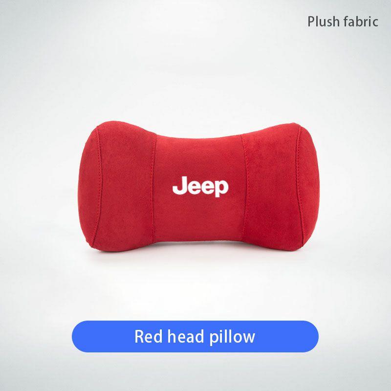 

Cup Holders Car Seat Suede Memory Cotton Neck Pillow Headrest For Jeep Grand Cherokee Wrangler JK Gladiator Compass Renegade Wag