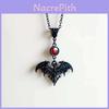 Gothic Vampire Bat Pendant Necklace With Alloy Material In Vintage Style For Women
