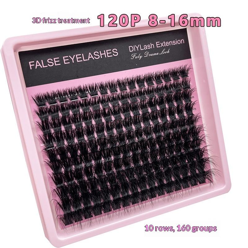 Volume Wispy Lash Clusters Fluffy D Curl 8 to 16mm Mink Eyelash Extensions for Party and Daily Wear