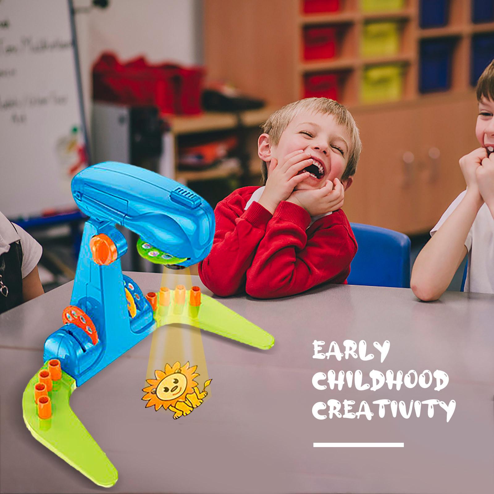 

Детский умный проектор, стол со световой кистью, обучающая машинка для рисования 5 мл синий