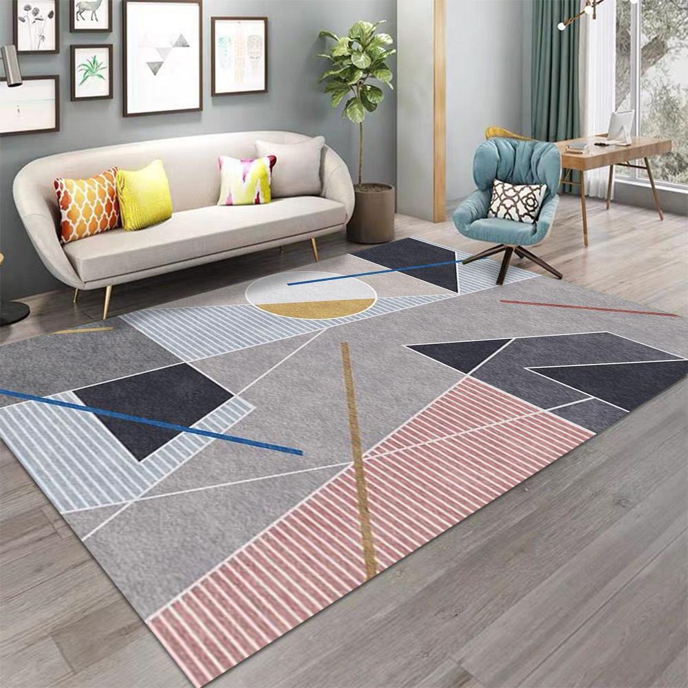 Grey Carpet Modern Living Room Carpet for Bedroom Chair Washroom Floor Mat Washable Dining Room Bedroom Decor Floor Rug
