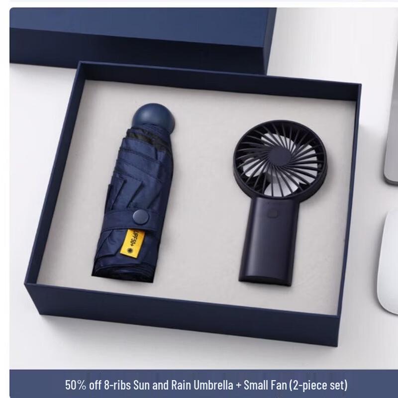 AQ Cool Summer Mini Fan Gift Set Umbrella + Mini Fan