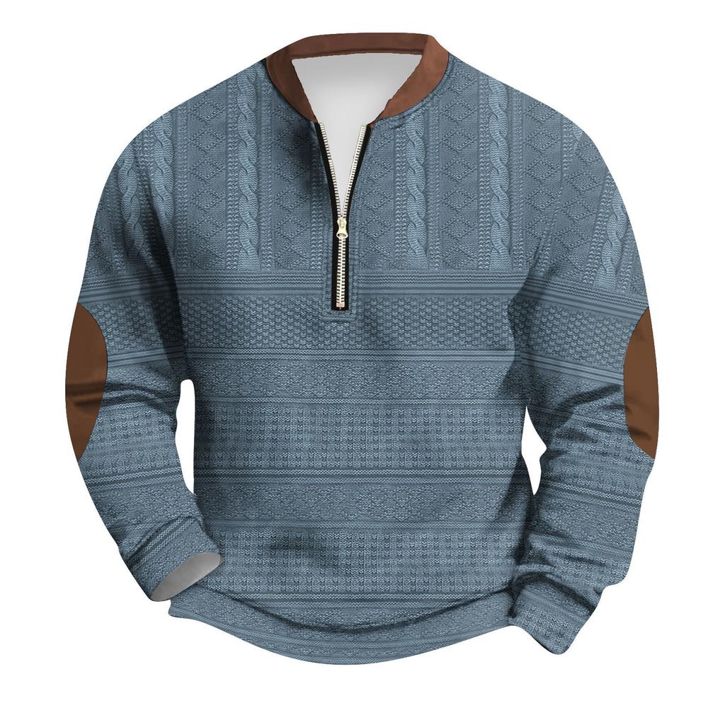 Men's Retro Casual Gradient Printed Sweatshirt