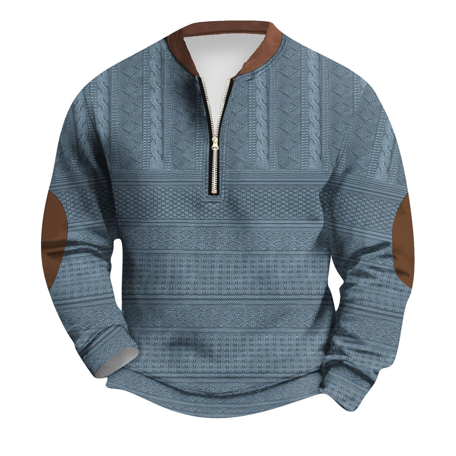 

Мужская повседневная толстовка в стиле ретро с градиентным принтом XXXXL синий