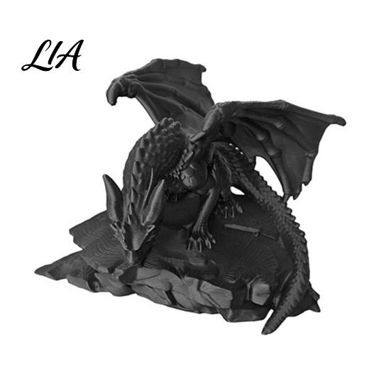 Cool 3D Printed Rock Dragon Statue, Fantasy Figurine, Gothic Desktop Collectible Statue for Fans Bookshelf Decor, Ornament, Gift Lovers Figurine