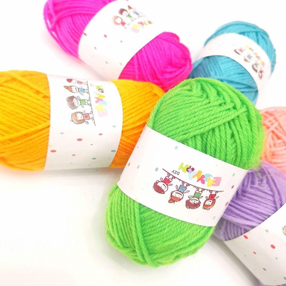 12Pcs Handmade Knitting Acrylic Yarn Soft Kids Crafts Woven Thread Multicolored Yarn Ball Beginners