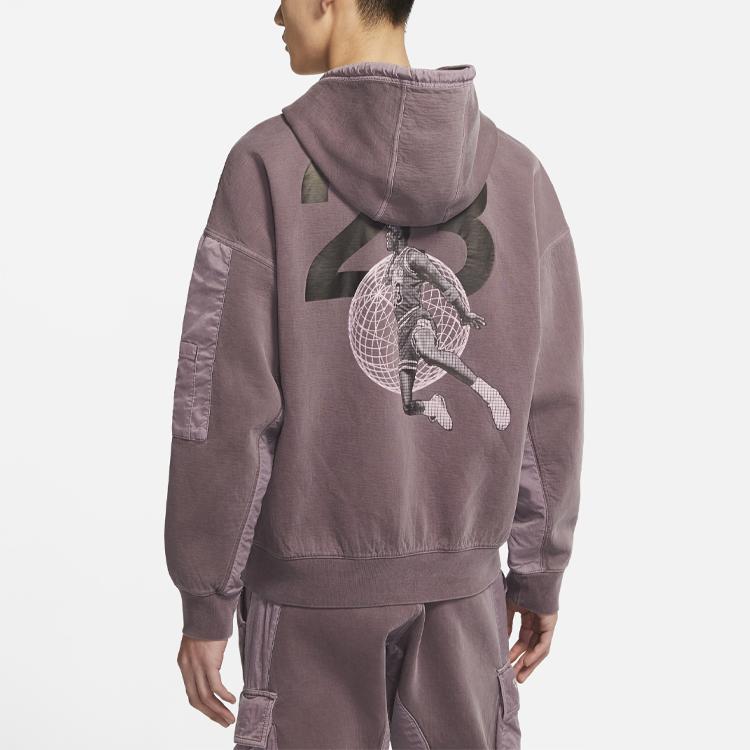 Jordan 23 Engineered Lässiger Sport Buchstaben Logo Hoodie Langarm Herren Tops Rotbraun CV2768-255