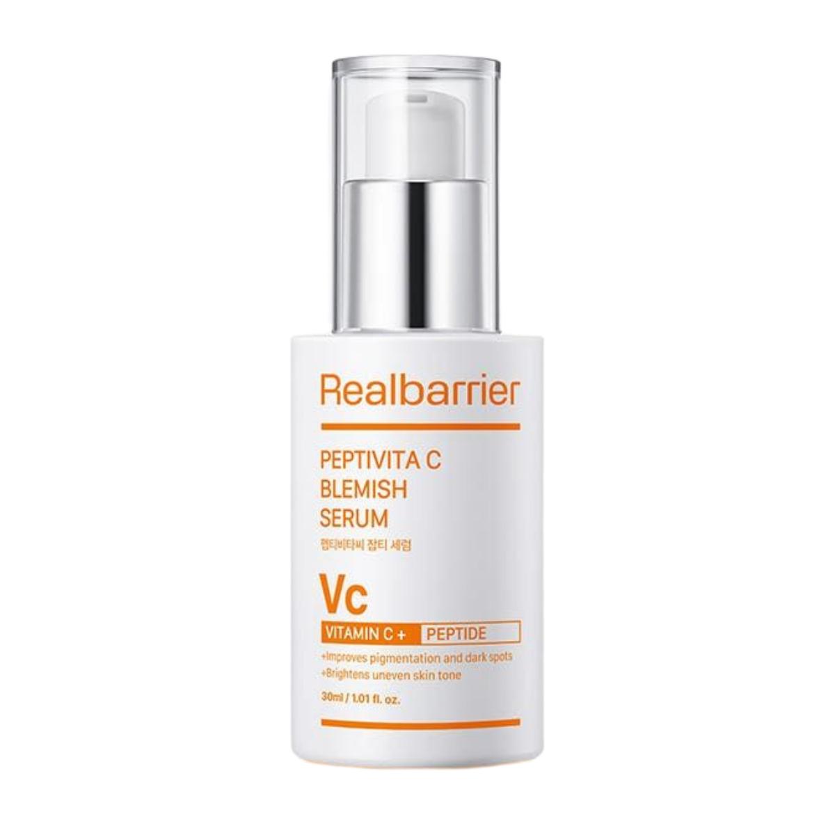 Real Barrier Pepti-Vita C Spot Serum 30ml - Brightening & Vitalizing Face Essence, Skin Tone Corrector with Vitamin C and Peptides