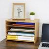 WKWKER File Organizer with 3 Adjustable Layers, Letter Case, Bamboo File Box, Desktop Storage, Office & Home Supplies, Document Case (Natural)