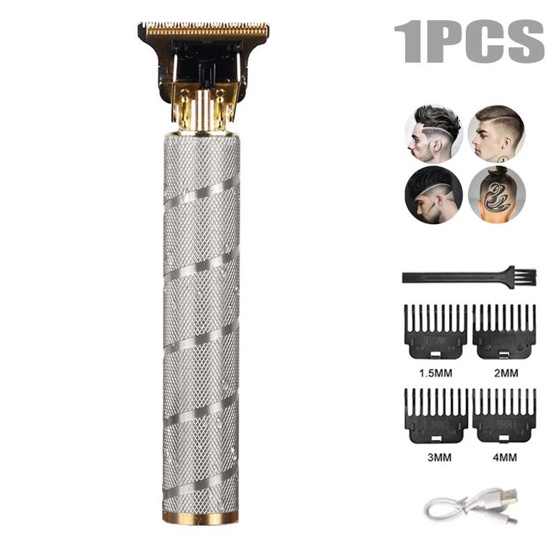 

T9 Машинка для стрижки волос для бритья бороды, триммер для волос на теле, машинка для стрижки волос, электрическая машина для стрижки волос, профессиональная парикмахерская, мужской триммер, бритва серебряный