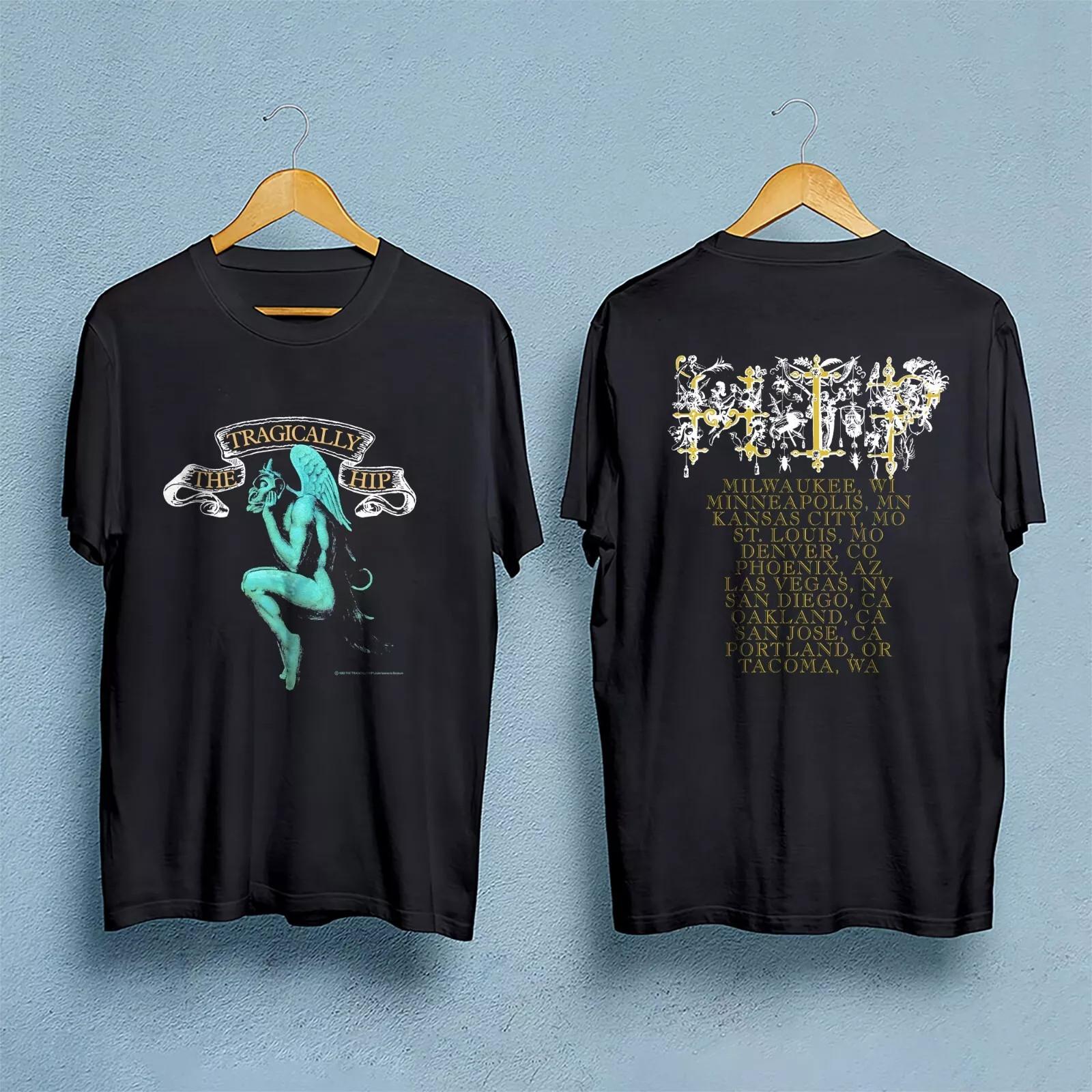 1993 The TRAGICALLY Hip Tour T-shirt Rock Tee Shirt TMB4377 L