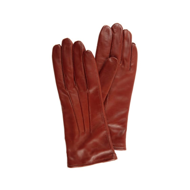 

ТЕПЛЫЕ ПЕРЧАТКИ из кожи наппа для женщин_Коньяк 7.5