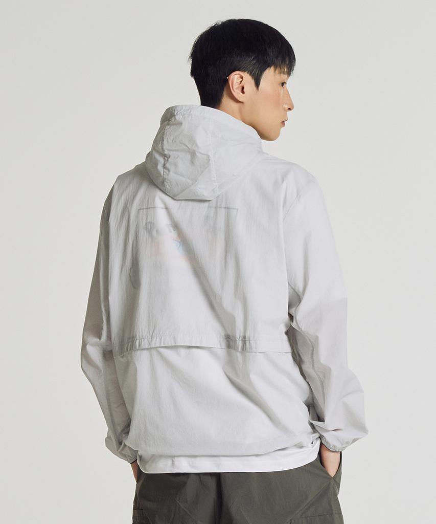 New Balance Nbnag21503 / Uni Air Ultralight Hooded Windbreaker (Light Gray)