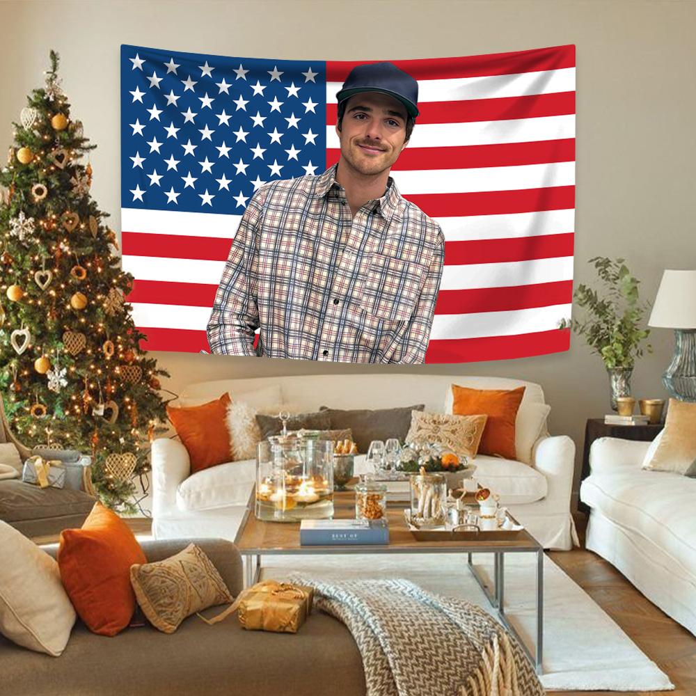 Jacob Elordis America Flag Tapestry Multipurpose Room Decorating Bedroom Party Background Cloth Sofa Blanket Christmas Gift