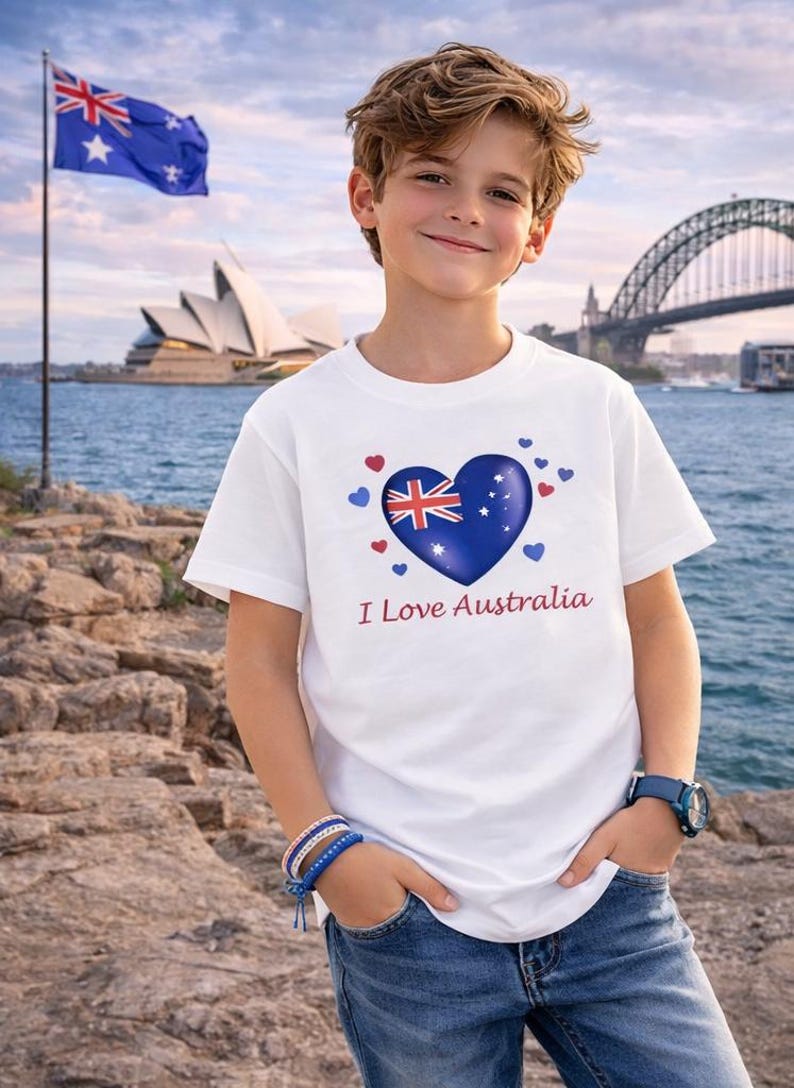 Kids Australia Pride T-Shirt: Aussie Graphic Tee 140