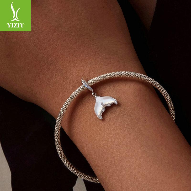 Dream Fishtail Diy Bracelet Necklace Pendant, Exquisite Opal S925 Sterling Silver Beaded Accessories