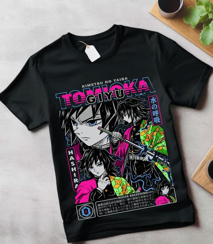 T-shirt Giyu Tomioka Demon Slayer Kimetsu No Yaiba Anime vendre T-shirt cadeau 2025