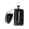 Carbon Fiber Car Key Chain Holder Case Cover Bag For changan cs35 cs15 cx70 cs55 cs95 cs75 cs75fl plus