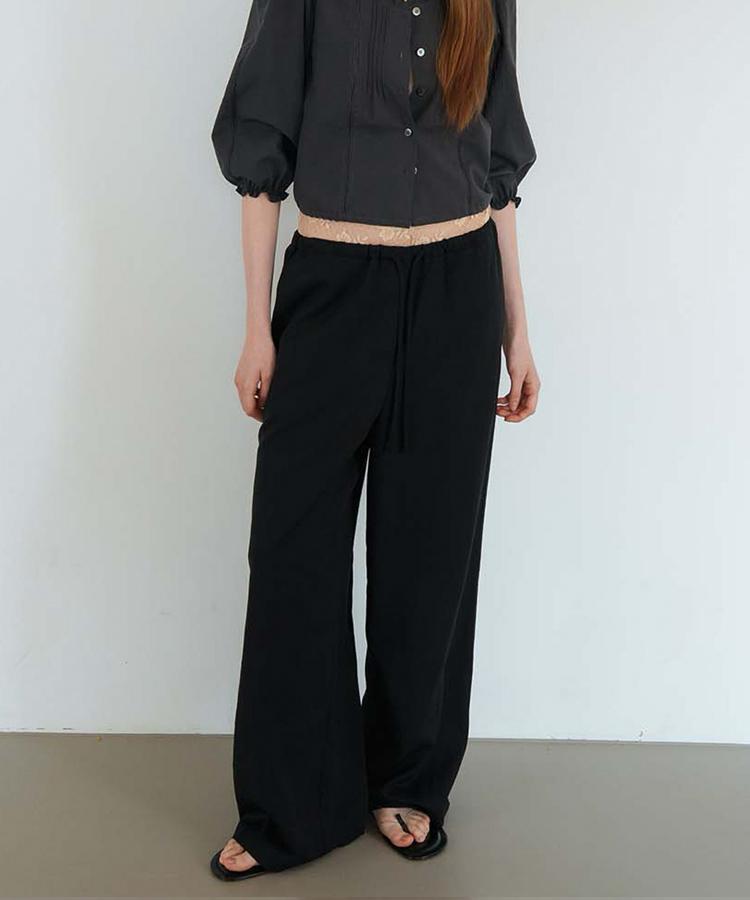 Seuleoum Relaxed Banding Pants_Black