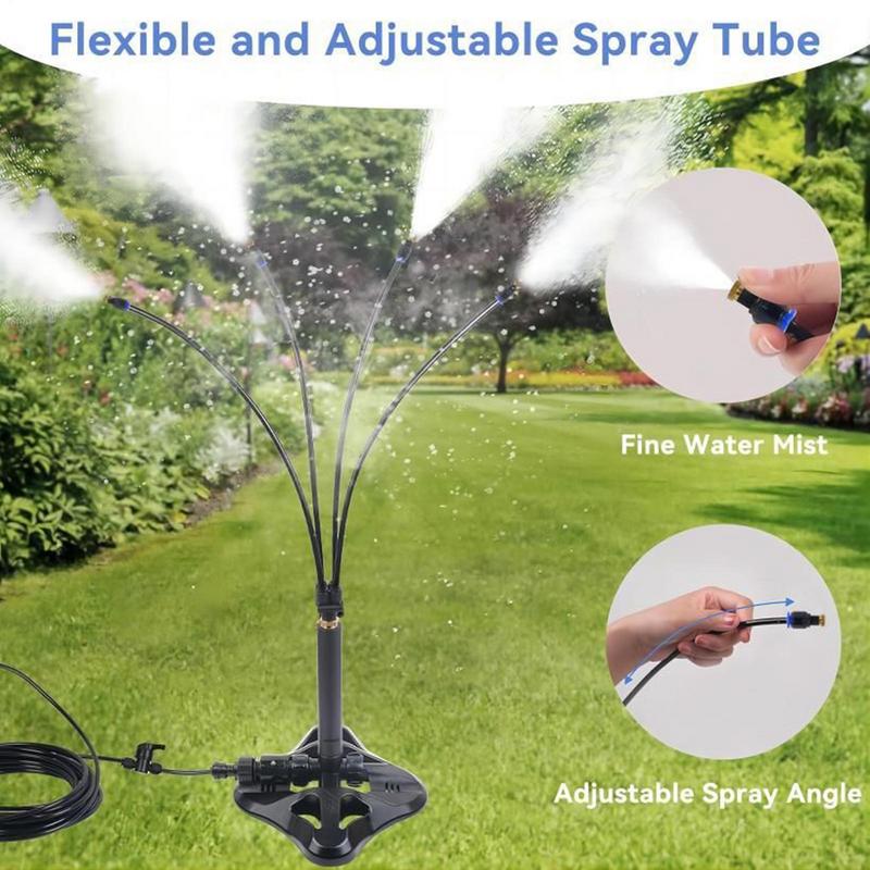 Standing Misting Cooling System Adjustable Patio Misting System Portable Hot Weather Supplies Standing Pet Cool Accessories For