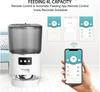 4L Smart Automatic Pet Feeder WiFi App Control Stainless Steel Bowl for Dogs Cats