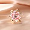 Women Brooch High-Gloss Rhinestone Inlay Sparkling Enamel Rose Flower Design Lapel Pin Non-Slip Buckle Scarf Badge Clothing Bags