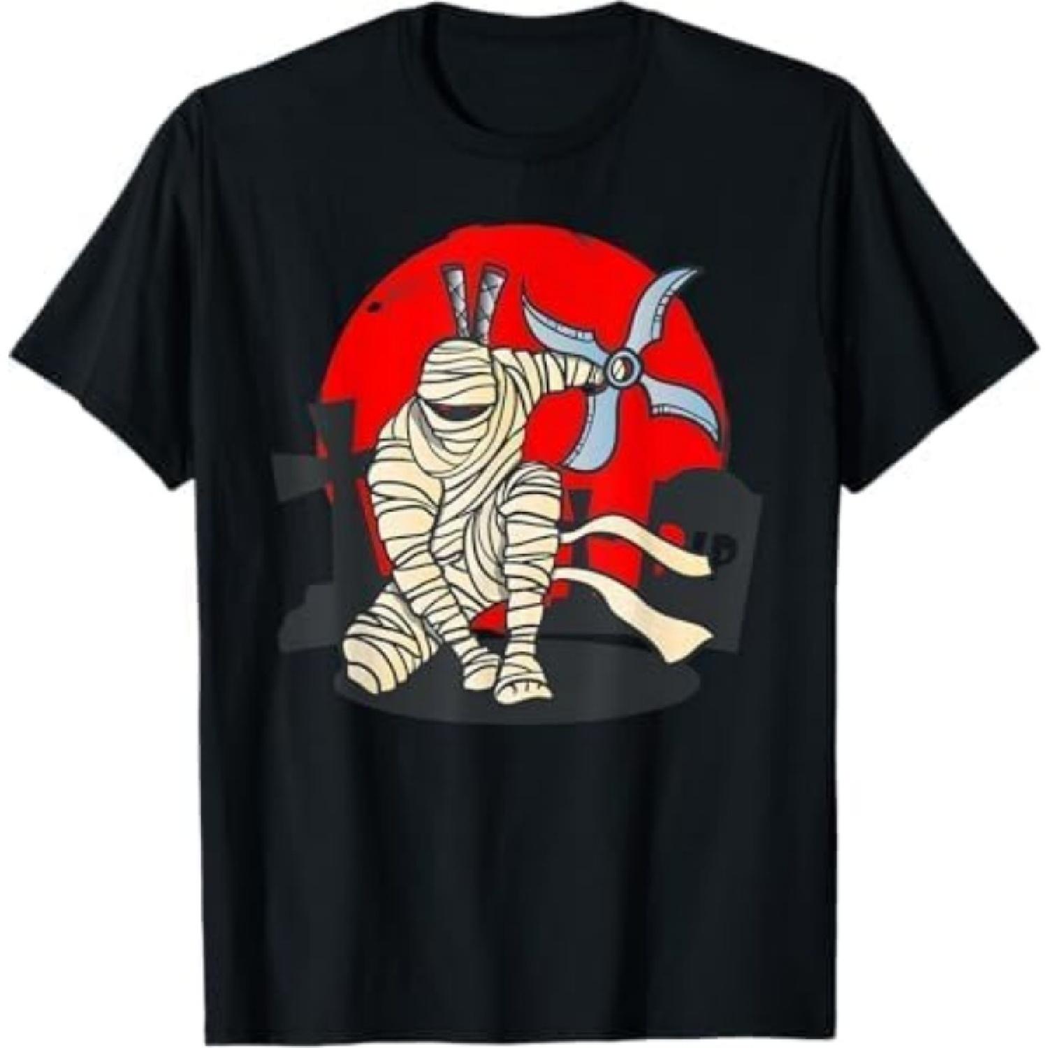 Смешной костюм на Хэллоуин Ниндзя Мумия Ниндзя Смешной Солдат Подарок Футболка Хан Мужская Женская Майка Свитшот Худи 461 Черный XXXXXL разноцветный