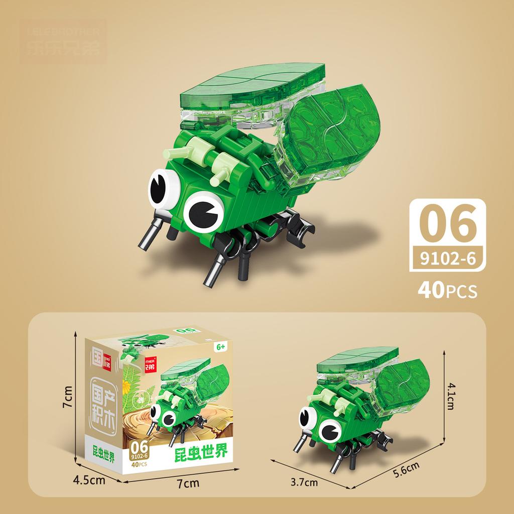 Sada figurek hmyzu a zvířat Mini stavebnice Hračka k sestavení 3D konstruktor Mikro kostičky Hračka pro děti Chlapce 9 až 12 let Dárek