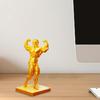 3D-printet Muskelmand Figur Sjov Gylden Bodybuilding Mand Figur Samlerobjekt Muskuløs Mand Skrivebords Skulptur til Fitness Mænd