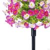 Artificial Flowers Topiary Ball with Ground Stake DIY Crafts Easy To Install Handcraft Wedding Decor