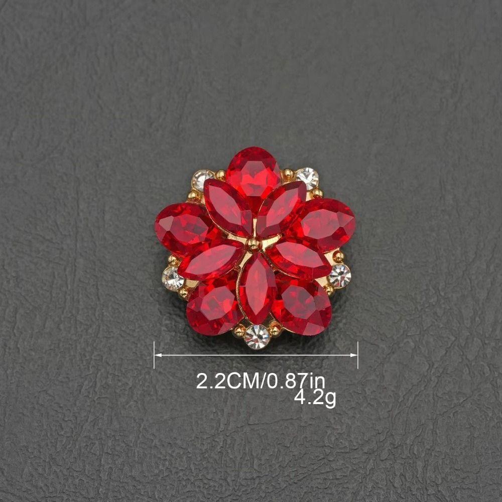 2pcs Diamond Embedded Decorative Buttons Metal Alloy Diamond Layered Buttons  Fur Coat Handmade DIY