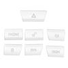 7Pcs Multimedia Panel Button Cover Sticker Silver Aluminium Alloy Fit for Jaguar XF 2012‑2015