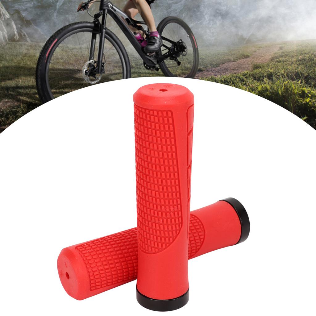 2 PCS Bike Rubber Handlebar Grips Anti Slip Handlebar Cover Shockproof Mountain Bike Handles