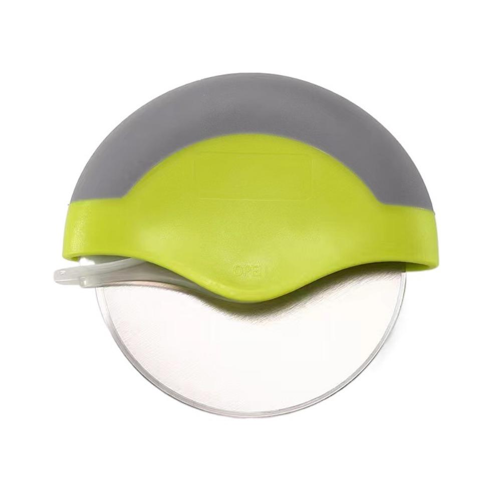 

Effortless Pizza Slicer Stainless Steel Rotating Pizza Cutting Slicer Pizza Wheel Cutter for Home зелёный