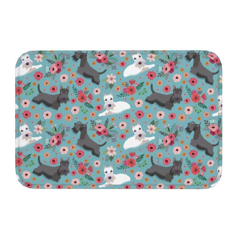 Cute Scottish Terrier Front Door Floor Entrance Mats Indoor Scottie Dog Bath Kitchen Doormat Toilet Carpet Rug Home Decoration